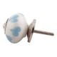 Turquoise Heart Ceramic Floral Cabinet Knobs Online